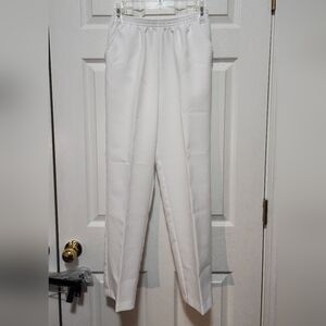 Blair Womens White Elastic Waist Pants
